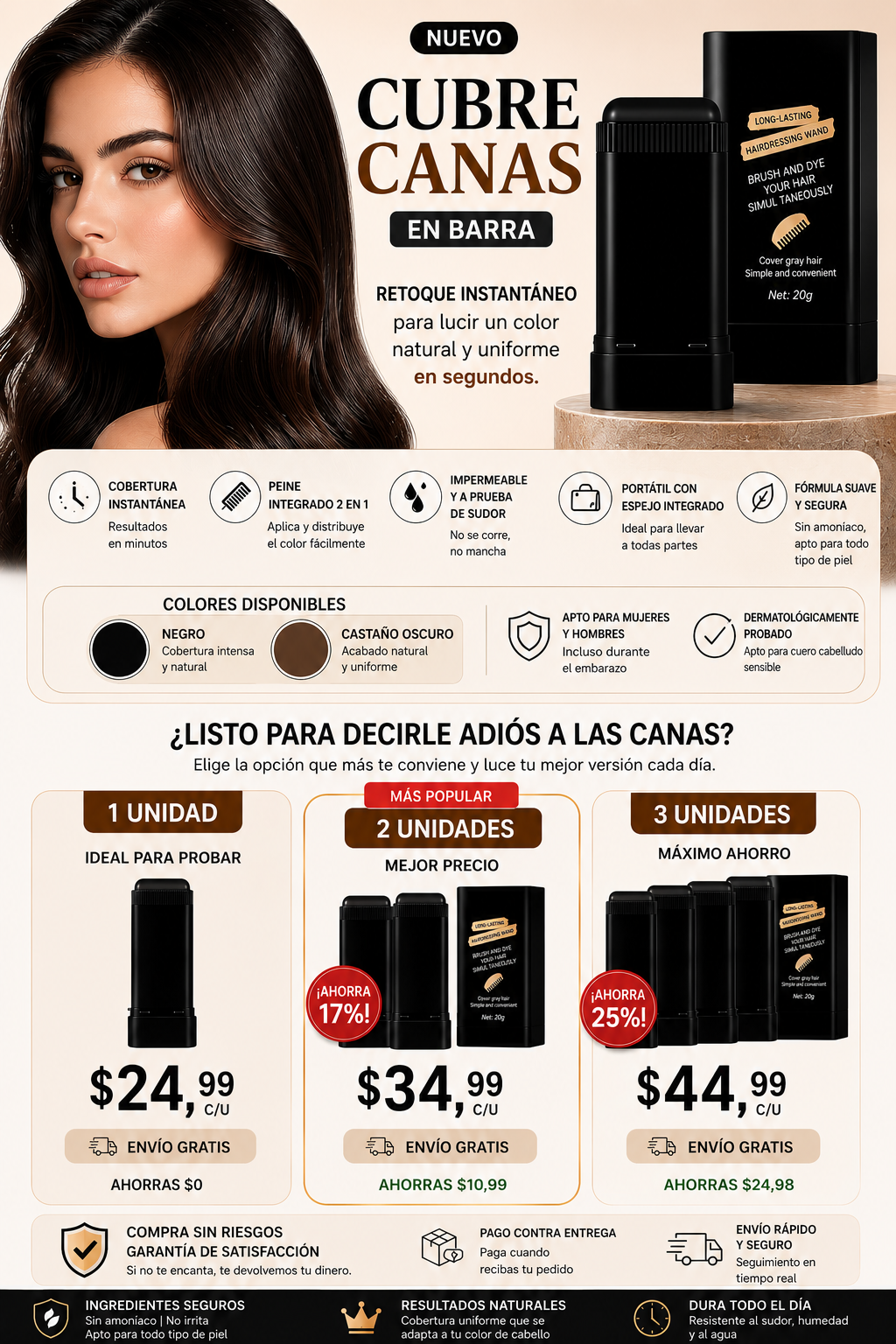 🥇 CanaCover Stick™ Raíces Perfectas en Minutos